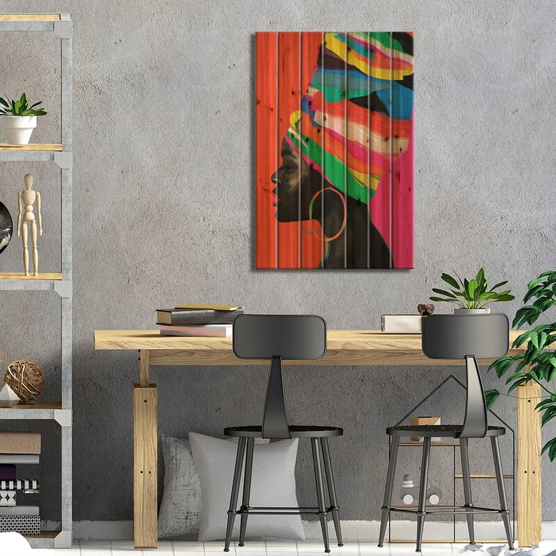 Woman Turban VII Print On Wood by Danilo de Alexandria - Multi-Color