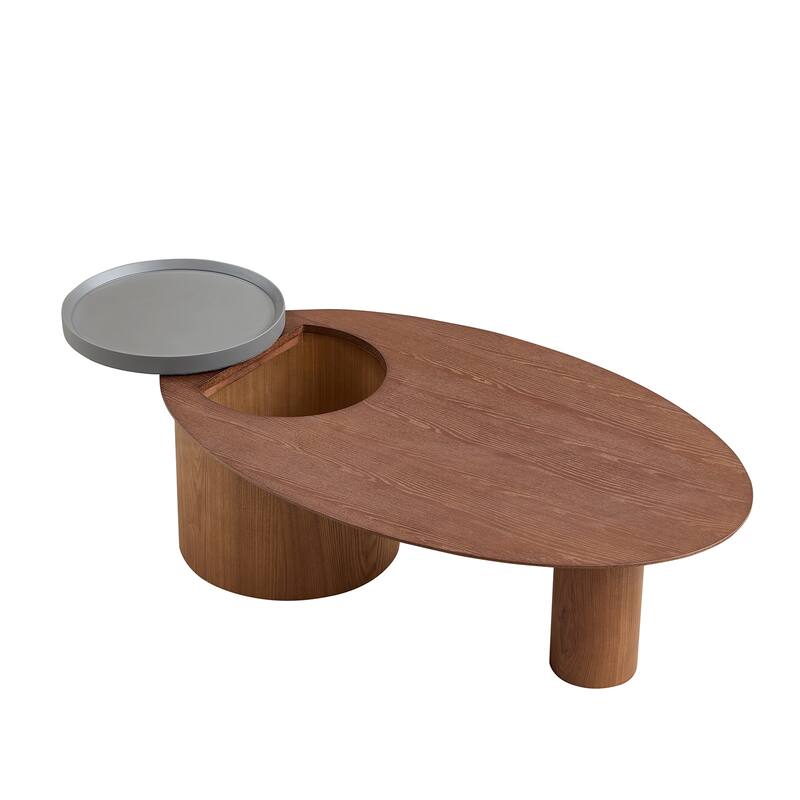 Modern Oval Luxury Coffee Table, Sophisticated Living Room Center Table