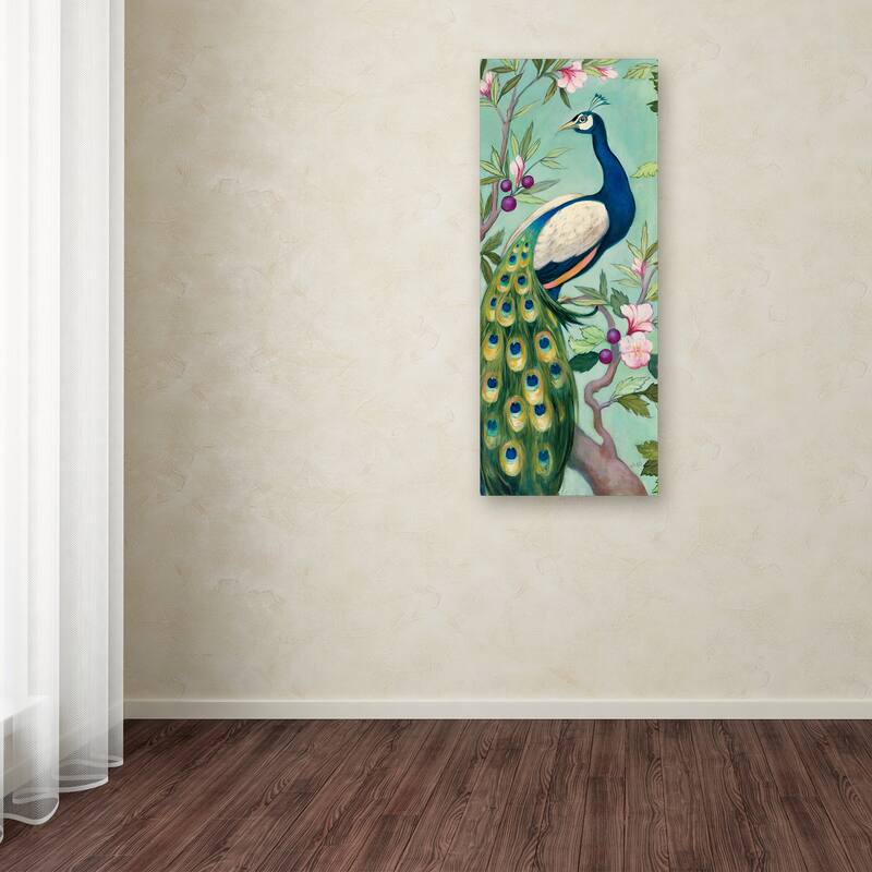 Julia Purinton 'Pretty Peacock II' Canvas Art