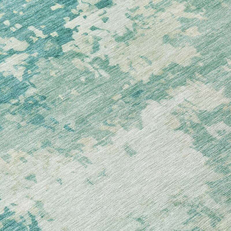 Machine Washable Indoor/Outdoor Contemporary Blend Chantille Rug