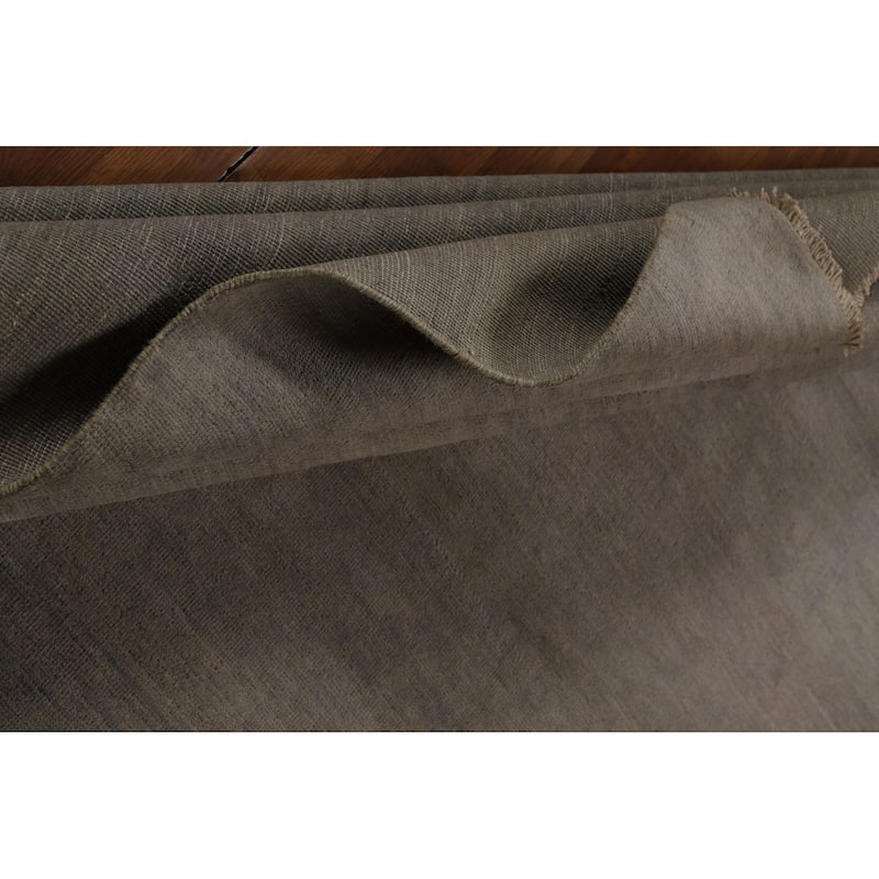 Modern Gabbeh Oriental Area Rug Handmade Grey Wool Carpet - 6'0" x 9'0"