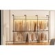 preview thumbnail 19 of 22, Industrial Pipe Clothing Rack, Reversible 118.3'' Garment Rack with LED Lights& Shelves for Walk-in Closet