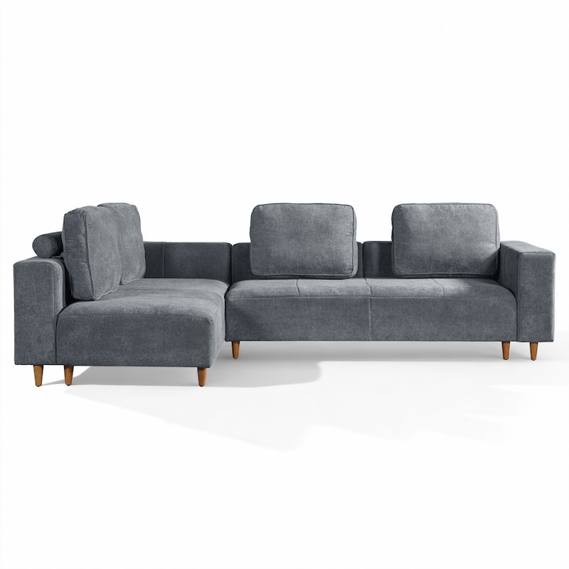 Christopher Knight Home - Modular 109" Soft Upholstered L-Shaped Sectional Sofa