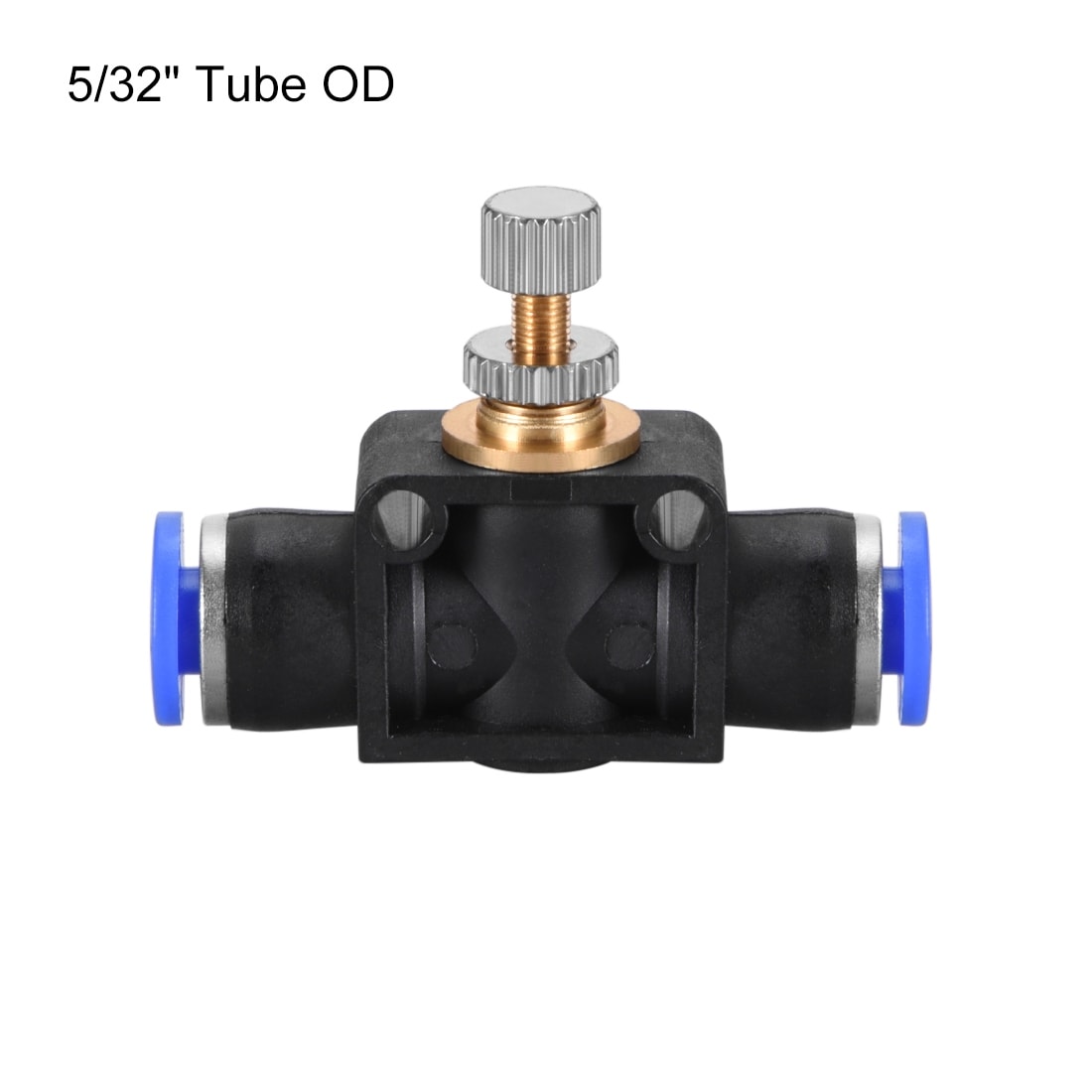 Air Flow Speed Control Valve Tube OD 5//16/" Pneumatic Push In Fitting One Piece