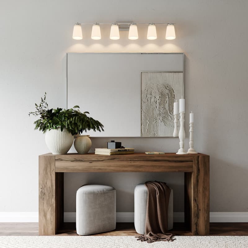 Acroma 6 - Light Steel Dimmable Vanity Light - 6-light