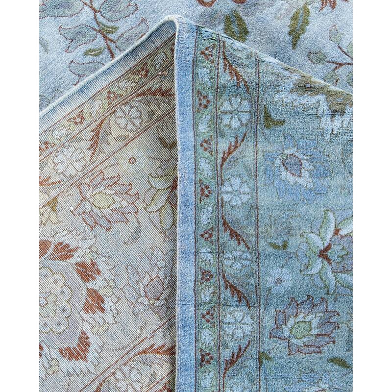 Fine Vibrance, One-of-a-Kind Hand-Knotted Area Rug - Gray, 8' 2" x 10' 3" - 8' 2" x 10' 3"