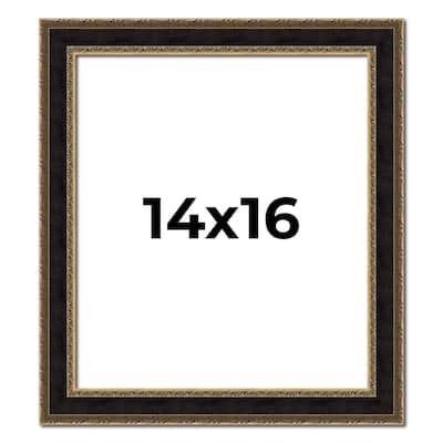 14x16 Frame Gold Antique Vintage Sold Wood Picture Frame | 1.75 Inch