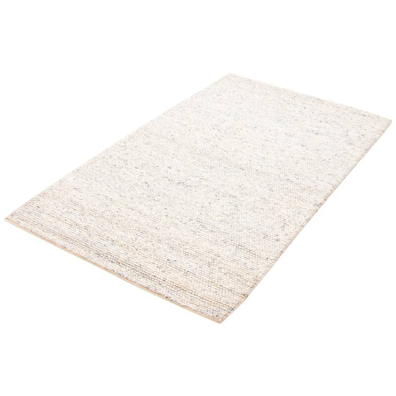 ECARPETGALLERY Braid weave Sienna Cream Wool Rug - 5'1 x 8'2