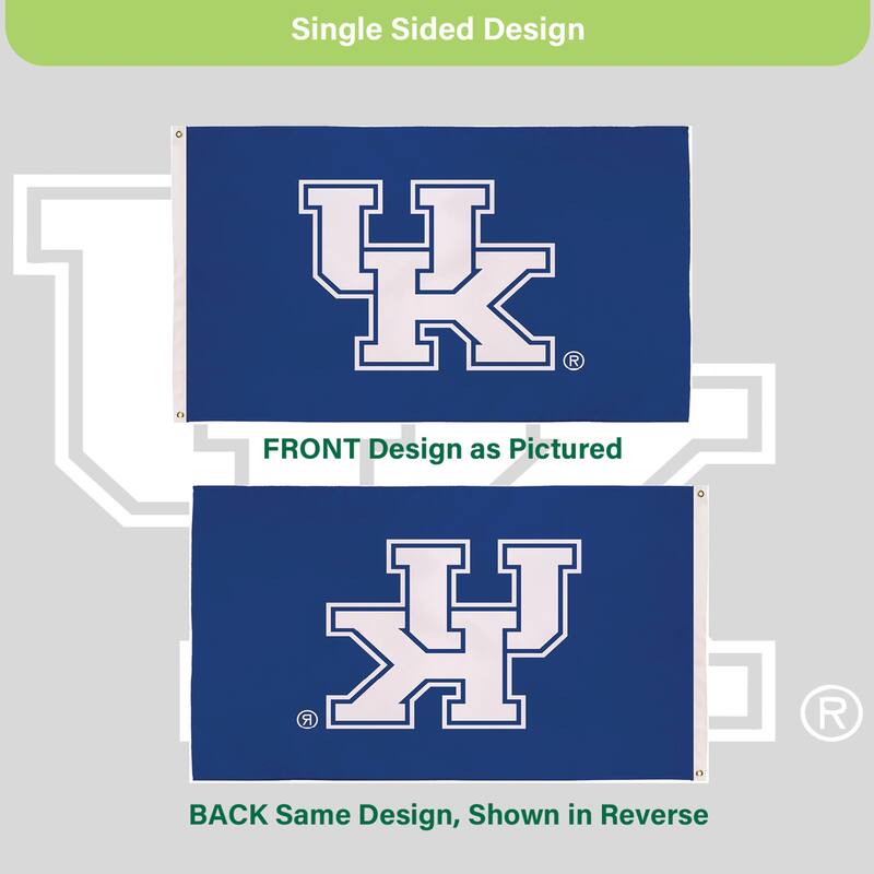 University of Kentucky Single Sided Flag w/ 2 Grommets, 3'x5'