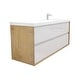 preview thumbnail 14 of 39, Selina 60" Wall Mounted Vanity with Single Sink on the Right Glossy - Glossy White