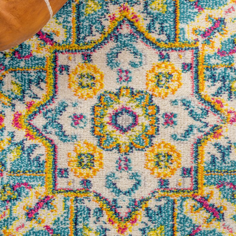 JONATHAN Y Audrey Geometric Medallion Area Rug