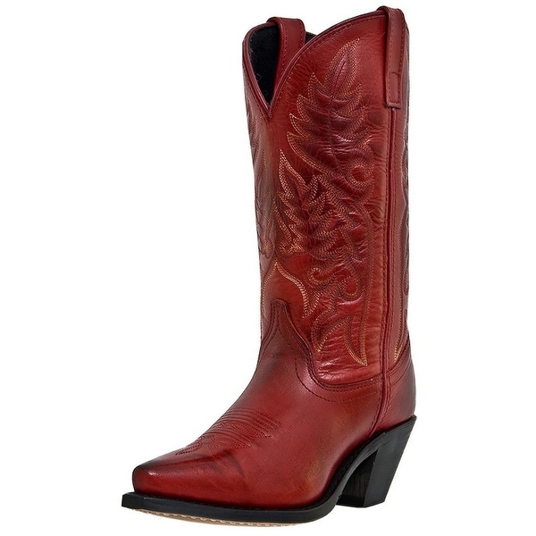 Laredo Western Boots Womens Madison Snip Toe Burnished Red