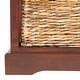 preview thumbnail 11 of 12, SAFAVIEH Halle Cherry 3 Wicker Basket Storage Unit - 17.3" x 13.4" x 29.5"