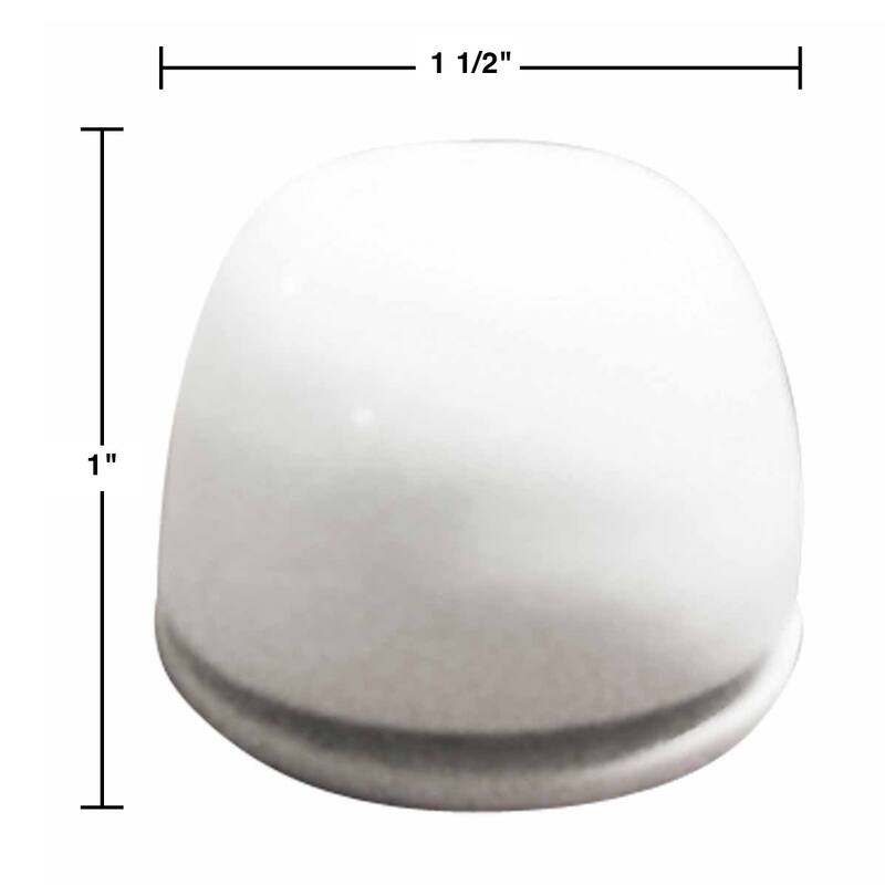 White Aluminum Toilet Bolt Covers Standard Size Fit (Set of 2)