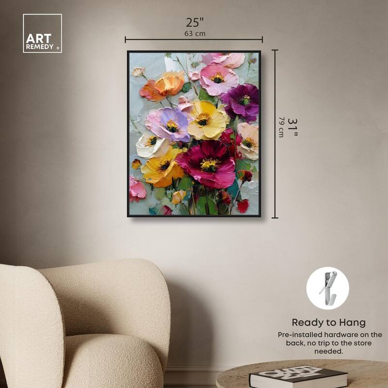 Floral Texture I Canvas by Art Remedy
