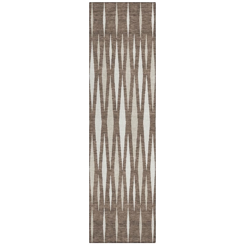 Machine Washable Indoor/ Outdoor Chantille Mosaic Contemporary Rug