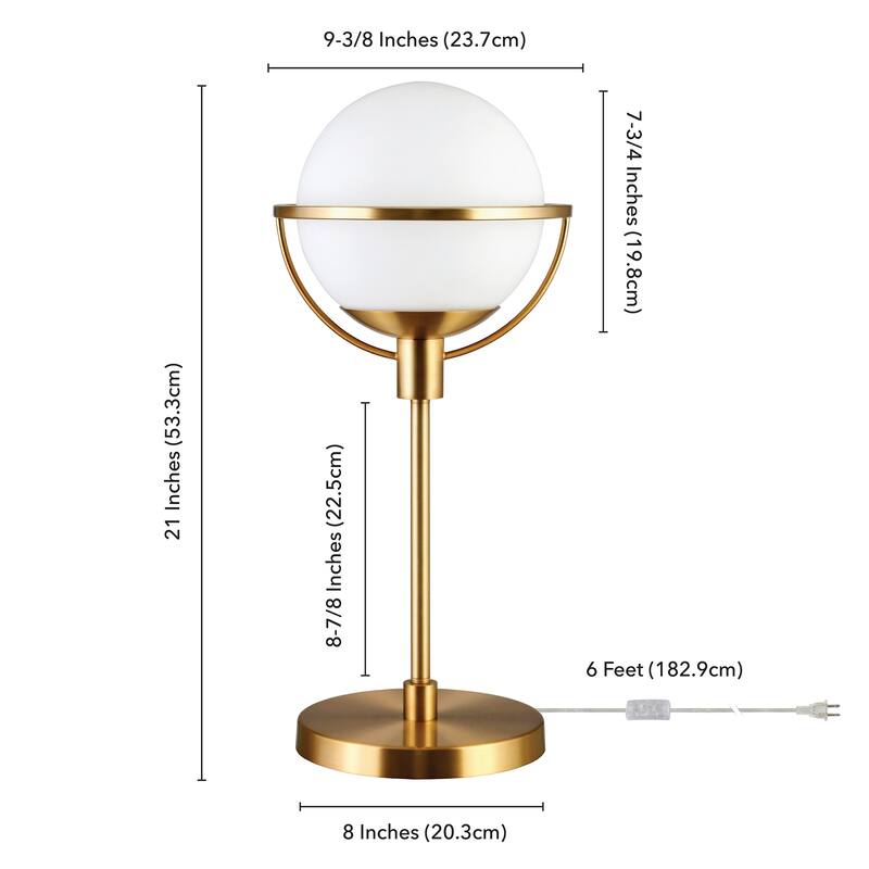 Cieonna Blackened Bronze Globe Table Lamp