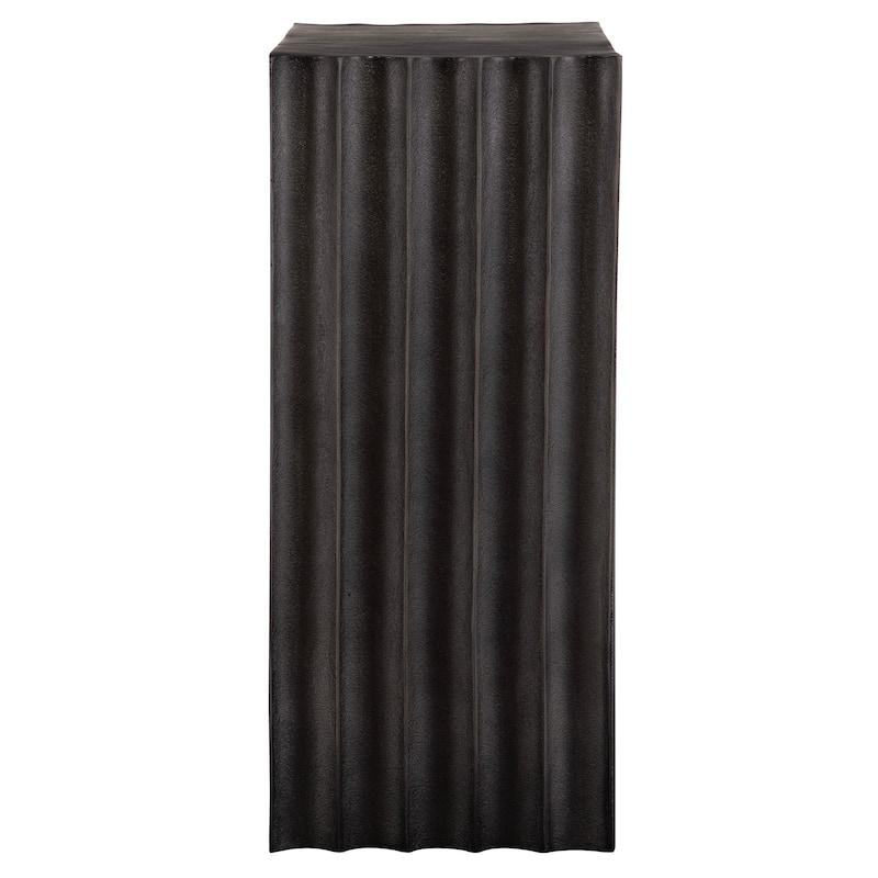 Uttermost In The Groove Aluminum Accent Table - 16"W x 23"H x 10"D