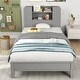preview thumbnail 5 of 17, Twin Size Wooden Platform Bed Frame with Storage Headboard and 2-Tier Shelf