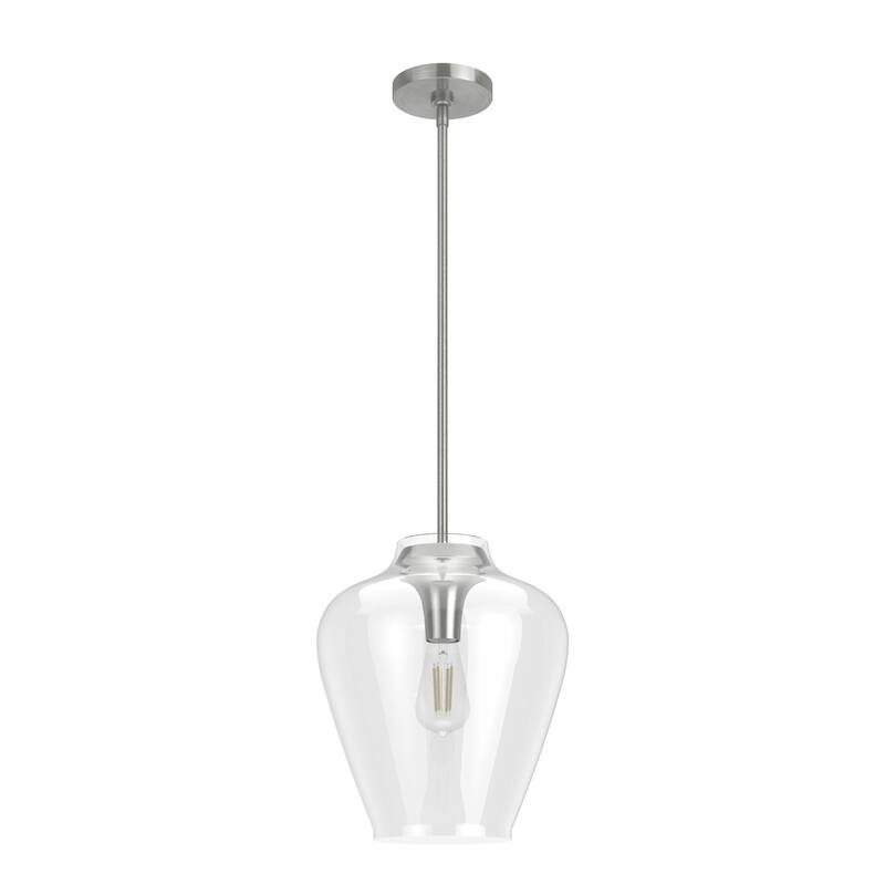 Hunter Vidria 12" 1-Light Pendant - Kitchen Island, Dining Room, Entry - Contemporary, Transitional