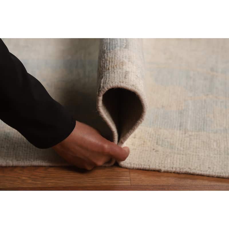 Hand Knotted Oriental 100% Wool Carpet Transitional All-Over Beige & Ivories Oushak Area Rug - 10' 0'' X 8' 0''