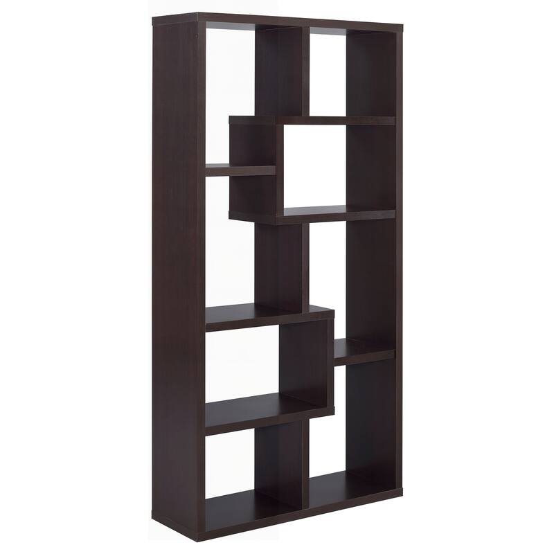 Sturdy Geometric Bookcase with Abundant Shelves for Versatile Storage