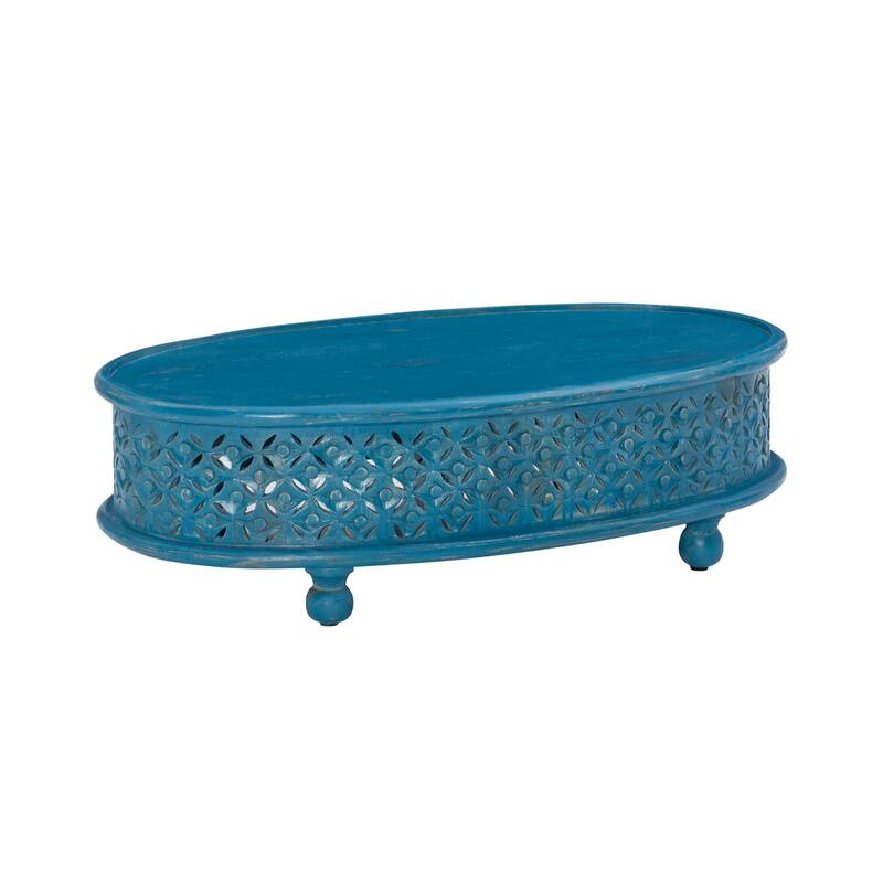 Linon Jennifer Boho Oval Coffee Table