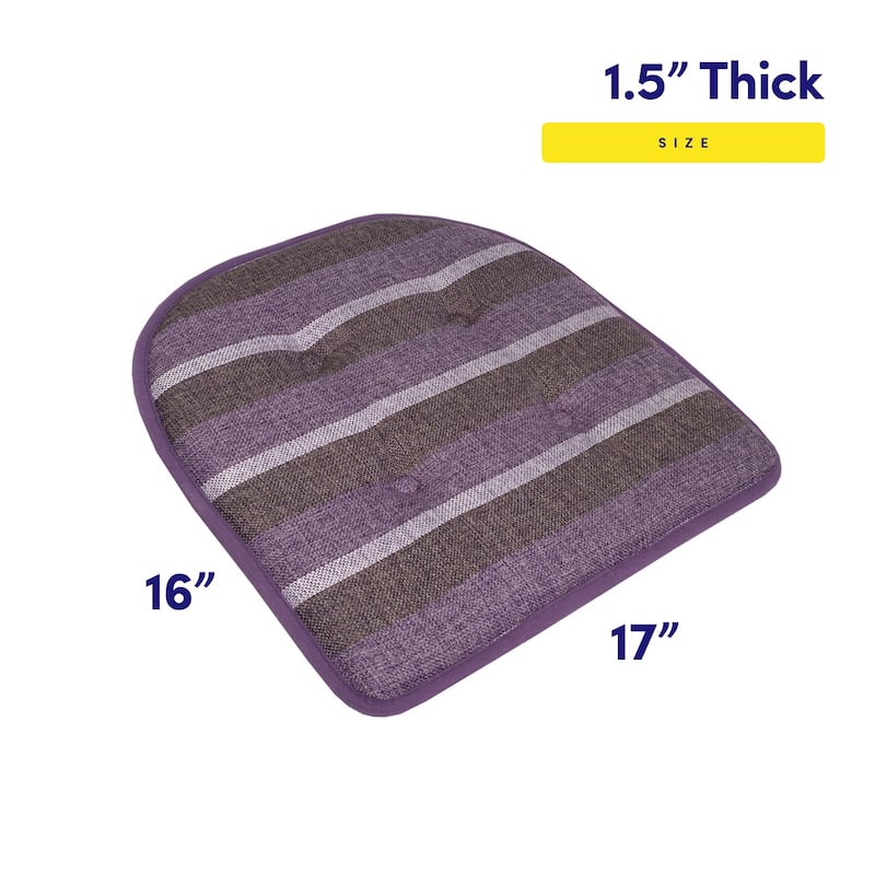 Bradford Striped U Shaped Memory Foam Chair Pad