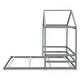 preview thumbnail 6 of 6, Wooden Full Size House Kids Bed Frame with Guardrail, Safety Guaranteed, Grey