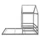 preview thumbnail 6 of 6, Wooden Full Size House Kids Bed Frame with Guardrail for Fun Sleeping Space, Safety Guaranteed, Easy to Assemble, Grey