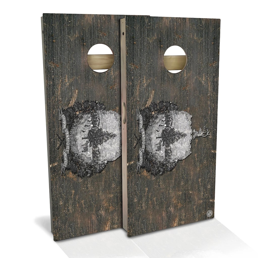 Vermont Flag Rustic Outdoor Cornhole Board Set