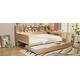 preview thumbnail 44 of 54, Roomfitters Wooden Twin/Full Size Daybed with Storage Shelves, Multi-functional Bed with Twin Size Trundle Bed and Study Desk