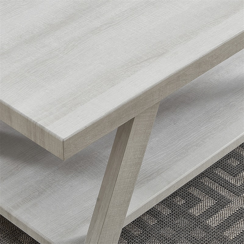 Contemporary Wood Shelf Side Table