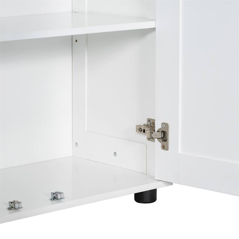 Storage Cabinet with Two Doors for Bathroom,Adjustable Shelf,MDF Board
