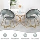 preview thumbnail 23 of 28, Costway Modern Velvet Accent Chair Upholstered Vanity Chair w/Golden - See Details