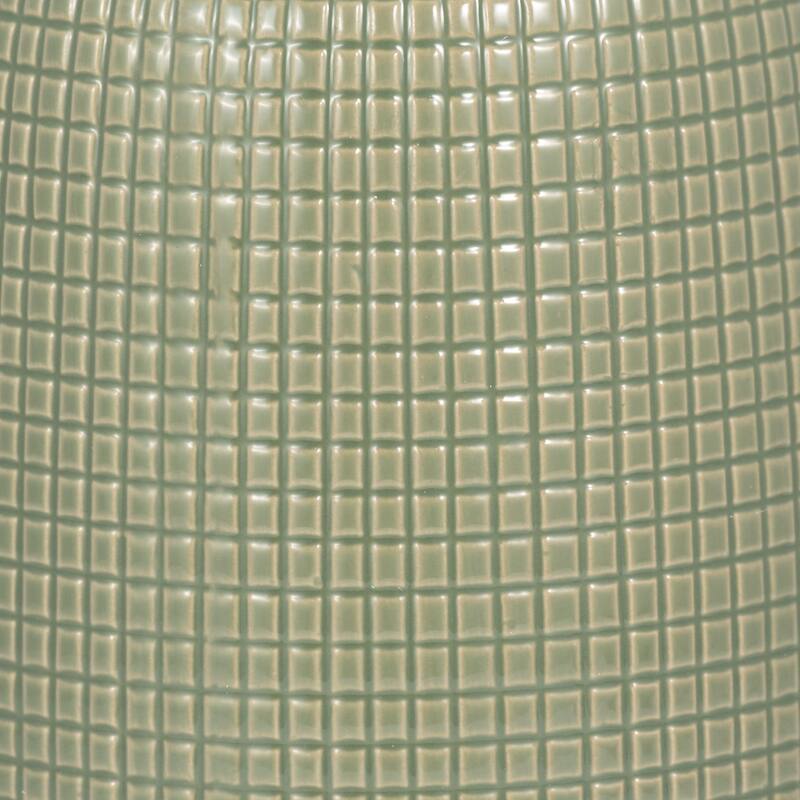 Sagebrook Home Textured Modern 19"H Ceramic Cylinder Mesh Table Lamp, Set Of 2 - 11" x 11" x 19"