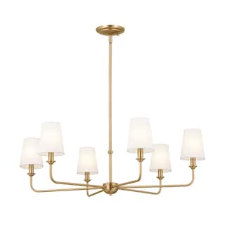 Kichler Lighting Pallas 6-Light Brushed Natural Brass Chandelier - 32.25 in