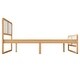 preview thumbnail 8 of 6, Queen Size Solid Wood Platform Bed with White Headboard, Modern Design, No Box Spring Required