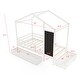 preview thumbnail 7 of 18, Kids House-Shaped Twin Size Bed with 2 Large Drawers with Blackboard