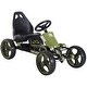 preview thumbnail 1 of 6, Go Kart with Adjustable Seat & Handbrake, Pedal Go Kart for Kids Ages 3-6, Smooth EVA Wheels Green