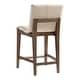 preview thumbnail 3 of 7, Uttermost Klemens Light Walnut and Neutral Linen Counter Stool