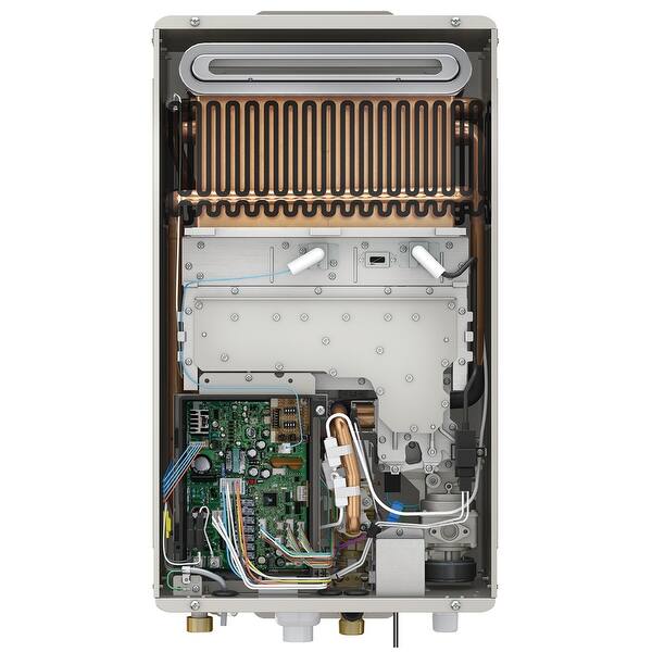 Shop Rheem Non Condensing 9 5gpm Outdoor Natural Gas Tankless Water Heater With Built In Econet 14x10x26 Overstock 30897079