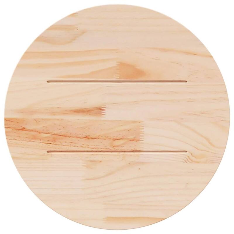 vidaXL Tabletop Solid Pine Wood Ø27.6 in Durable Rustic Minimalist - Ø27.6 in