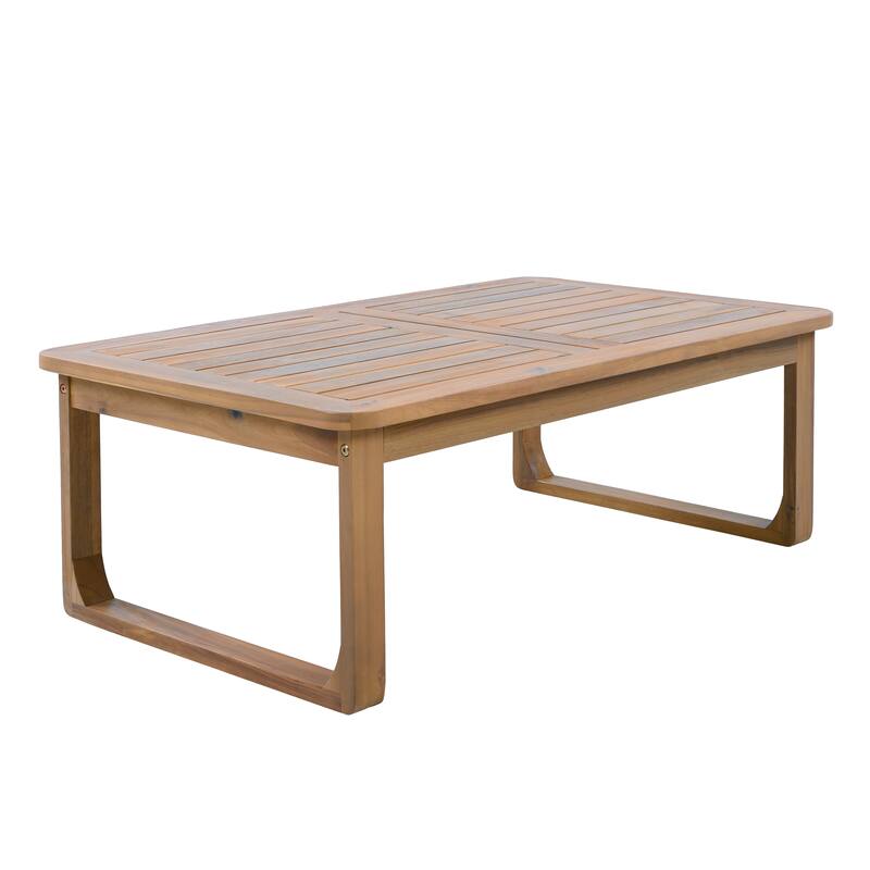 Christopher Knight Home Isolde Acacia Wood Patio Coffee Table with Curved Leg
