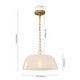 preview thumbnail 3 of 13, Mid-Century Modern 1-Light Round Opal Glass Pendant Light 14.8in