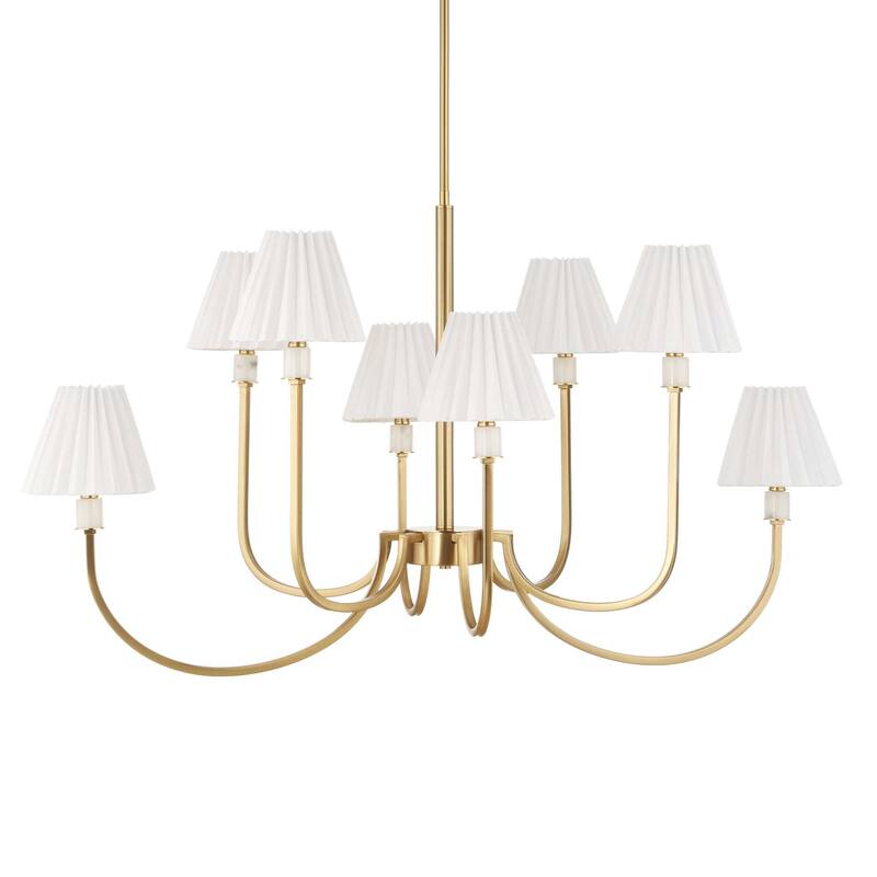Uttermost Poppins 8 Light Brass Chandelier - 45"W x 24"D x 25"H