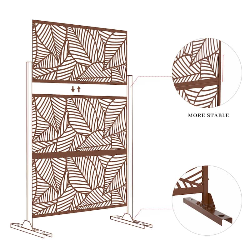 Privacy Screen Free Standing Leaf