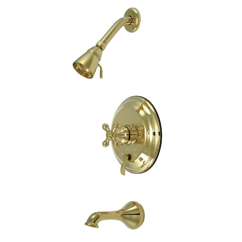 Kingston Brass Restoration Tub and Shower Faucet - Polished Brass