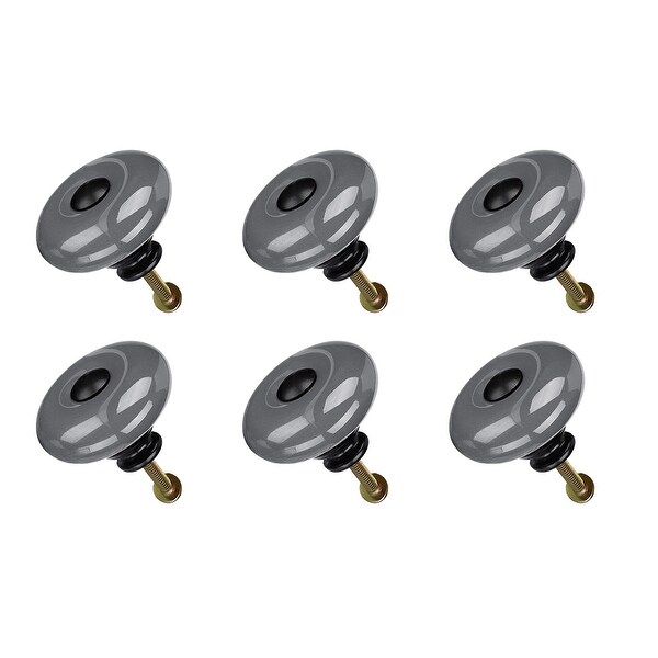 6pcs Ceramic Knobs Pull Handle Furniture Drawer Cabinet Cupboard Wardrobe Dresser Storage Boxes Accessories 32mm Dia Gray