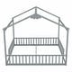 preview thumbnail 51 of 56, Double Twin House-Style Floor Bed with Fence and Guardrails, No Door